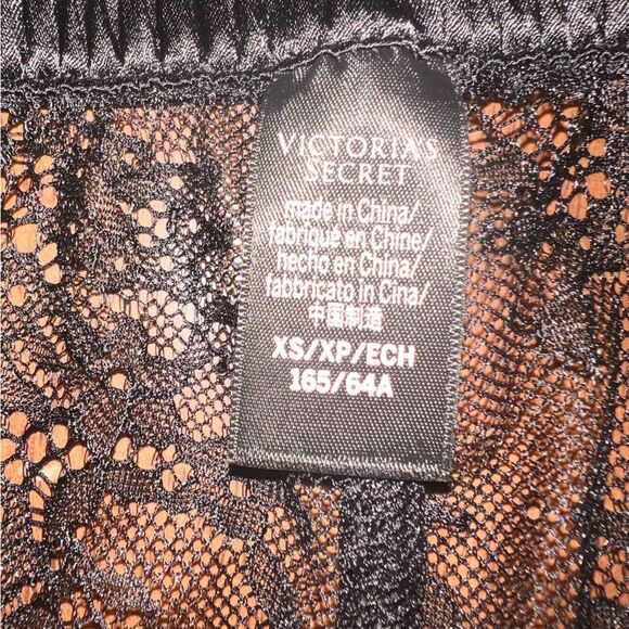 Victoria’s Secret Black Lace wide Straight legs see-through pajama Pants Size XS - Picture 6 of 6